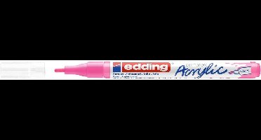 Edding 5300 Acrylic marker - fijne punt - neon roze - Schrijfbreedte van 1-2 mm