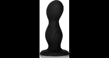 Siliconen Buttplug met Vlakke basis - Zwart
