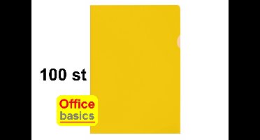 Insteekhoes L-map Office Basics - PP - 100 stuks - geel