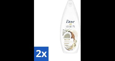 2 x Dove Nourishing Secrets - Douchegel - Kokosolie & Amandel melk - Sulfaatvrij - 250 ml - Douchegel - Kokosolie - Amandelmelk - Hydratatie - Sulfaatvrij