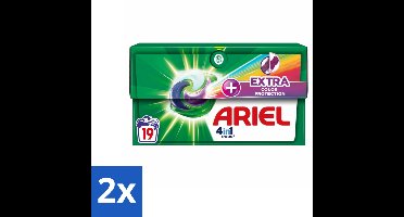 2 x Ariel Original - Extra Kleurbescherming - Wasmiddelcapsules - 4in1 Pods - Witte en Gekleurde Was - 19 Wasbeurten - Wasmiddel Capsules - Wasmiddel Pods - Kleurbescherming Wasmiddel - Wasmiddel Voor Gekleurde Was - Wasmiddel Voor Witte Was