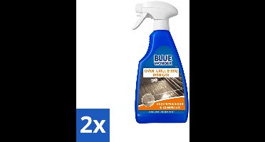 2 x Blue Wonder Oven & Grillreiniger 500 ml - Ovenreiniger - Grillreiniger - Vetverwijderaar - Schoonmaakmiddel - Biologisch Afbreekbaar