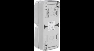 Merten Aquastar contactdoos - spatwaterdicht - opbouw - 2-voudig - randaarde - verticaal - IP44 - grijs