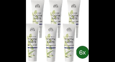 Urtekram Mint/Fluoride Tandpasta – 75 ml – Multipack met 6 stuks