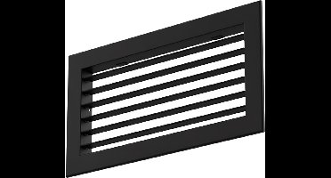 Econox Wandrooster aluminium enkel instelbaar – met klemveren – 300x150 mm – RAL 9005