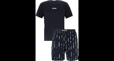 BOSS Easy Short Set - heren shortama set - donkerblauw