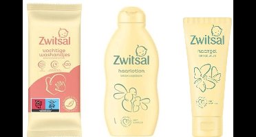 Zwitsal Baby - Washandjes + Haarlotion + Haargel - Combi Pack