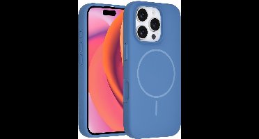 TUNIQ telefoonhoesje voor Apple iPhone 16 Pro - MagSafe siliconen backcover - Blauw