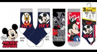 Disney Mickey Sokken - Maat 27-30 - Kindersokken - Sokjes - 3 paar - Voor kinderen - Mickey uitvoering