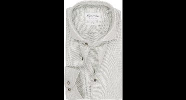 Michaelis slim fit heren overhemd - structuur - groen - Strijkvrij - Boordmaat: 39