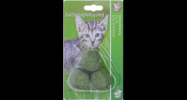 Catnip Ballen 3 stuks – Kattenspeelgoed op blisterkaart
