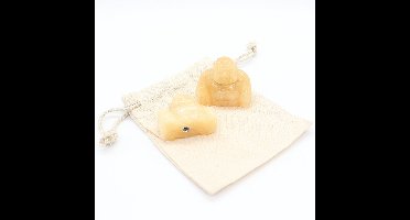 Edel-gedenk-steen Boeddha Aragoniet 5cm