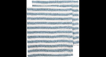 Meyco Baby Fat Stripe Pre-washed Hydrofiele Doeken - 2-pack - Pre-washed Hydrofiel - Jeans Blue - 70x70cm