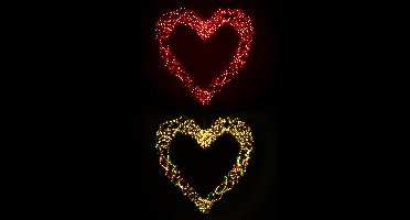 Carnavals Versiering 3D verlicht hart - 50 cm