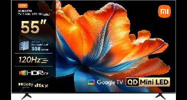 Xiaomi TV S Mini LED 55 2026 - Televisie - 55 inch 4K Mini LED Smart TV - 144Hz verversingssnelheid - Google TV met Chromecast - Dolby Vision en HDR10+ ondersteuning