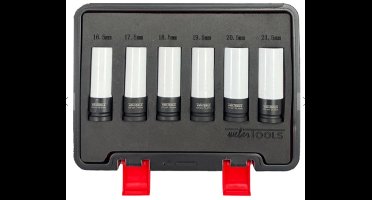 Speciale 1/2" Krachtdoppenset voor Aluminium Velgen 6-delig