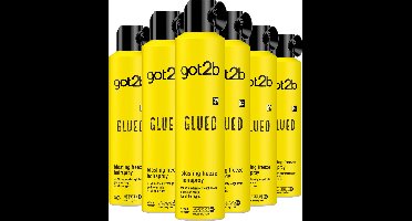 Got2b Glued Hairspray - Haarstyling - Haarspray - Ultra-sterke Fixatie - 72u Hold - Voordeelverpakking - 6x 300ml