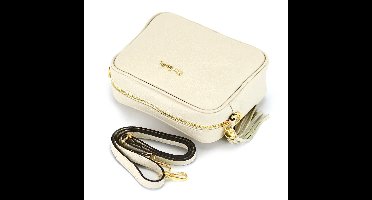 Pierre Cardin - Dames Skoudertas - Leren Handtas - Compact - Goudkleurige Details