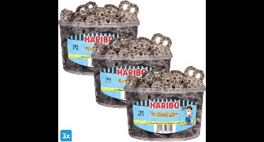 Haribo Drop Krakelingen (3x 150 stuks)