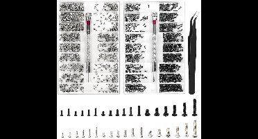 1000 Stuks Mini Schroevenset voor Reparatie van Brillen, Laptops, Sieraden en Meer