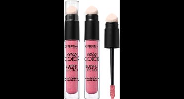 Deborah Milano Easy Color Blush & Lipstick – Kleur 06 Pink Glow - 2-in-1 Lippenstift & Blush Stick – Crème Hydraterende Textuur – Natuurlijke, Frisse Glow – Opbouwbare Kleur – Voor Lippen en Wangen – Makkelijk in Gebruik voor On-the-Go Make-up