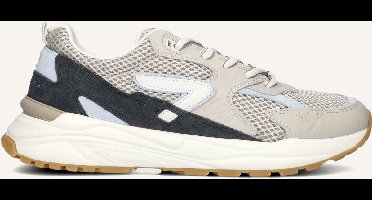 HUB Grid-m Sneakers Heren - Leren Sneaker - Beige - Maat 40