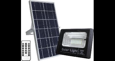 Solarlamp buiten floodlight 'Capital I' - Tuinverlichting met los zonnepaneel - Schijnwerper op zonne-energie