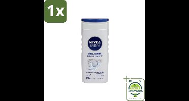 1 x Nivea Men – Douchegel – Silver Protect – 250 ml - Douchegel Mannen - Zilverionen - Frisheid - Lichaam Verzorging - Gezicht Verzorging