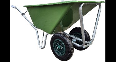 JMC Kruiwagen 160 Liter – Poly Bak – Verzinkt Onderstel – 2 Anti-Lek Banden – Extra Sterk