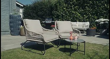 Portofino lounge set van 3 bruin