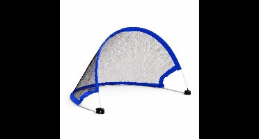 Eddy Toys Strand Voetbaldoel Set 2 Stuks - Strandvoetbal Doel met Draagtas en Haringen - Beach Football Goal Pop-Up - Voetbaldoel Strand voor Kinderen - Rood of Blauw 1 willekeurige set