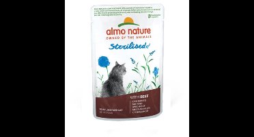 Almo Nature Sterilised Kattenvoer Rund - Maaltijdzakje - 30 x 70 gram