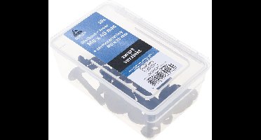 Deltafix slotbout M6 x 40 mm - zwart gecoat - verzinkt - met moer, ring en carrosseriering - 10 stuks