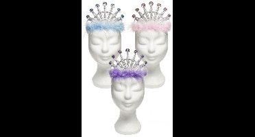 Kroontje zilver met boa per stuk