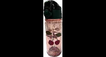 Konges sløjd drinkfles met glitters - cherry glitter - 400 ml