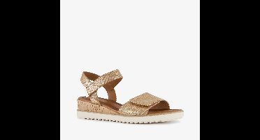 Tamaris dames sandalen met sleehak goud - Maat 39