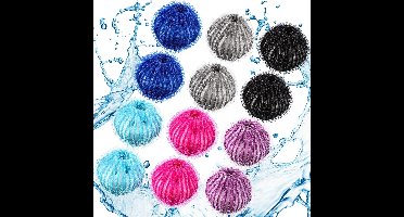 12-pack pluisverwijderingsballen voor huisdieren Geschikt voor wasmachines en wasdrogers Herbruikbare pluisverzamelaar voor wasmachines Pluisverzamelaar voor honden en katten Pluisverwijderaar (lichtblauw/blauw/grijs/zwart/paars/roze)
