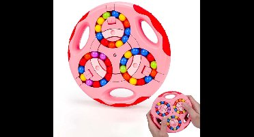 Spinning Vinger Puzzel Spel Speelgoed - Magic Bean Spinning Kubus Speelgoed - Kinderen, Tieners, Volwassenen Stress Vermindering Puzzel Speelgoed - Angst Verlichting Speelgoed (Roze)