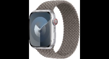 Apple Gevlochten solobandje voor de Apple Watch | 44/45/46/49 mm - Maat 10 - Clay