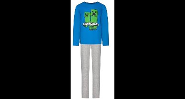 Minecraft TNT Blauwe kinderpyjama's 8 jaar / 128 cm