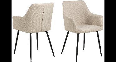 Armstoel Alireza Beige - Giga Living - Set van 2