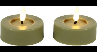 Countryfield LED theelicht rustiek goud 2 stuks - sfeervolle verlichting.