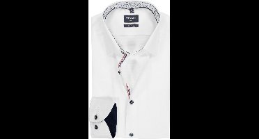 OLYMP Luxor modern fit overhemd - structuur - wit - Strijkvrij - Boordmaat: 39