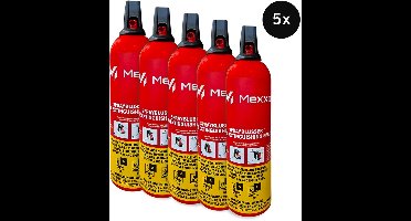 Mexxo Sprayblusser 750 ml – set van 5 – PFAS-vrije schuimblusser - Brandklasse A en F