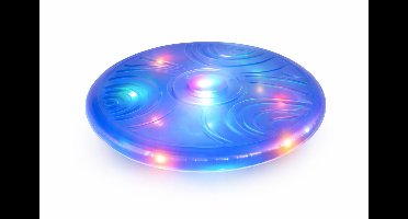Hondenspeelgoed – Flamingo Bordy Frisbee Blauw – Ø 20cm – LED verlichting – drijvend – TPR – werkt op 3x LR41 – zomer – buitenspeelgoed – voor alle honden