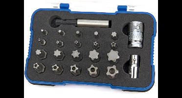HBM 23 Delige Torx Plus en Torx met Borging Bitset ( Torx Plus Security )