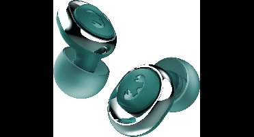 Pearls Ombré Festival Oordopjes - Gecertificeerde gehoorbescherming - Aanpasbaar Filter 18dB / 23dB - Geluiddempende Earplugs - Vindbare LED case (Find My) - Herbruikbaar - 3 Maten S/M/L - Emerald Green