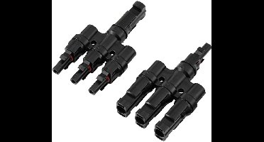 TRU COMPONENTS TC-13805796 3-voudige PV-aftakverbinderset Zwart Inhoud: 2 stuk(s)