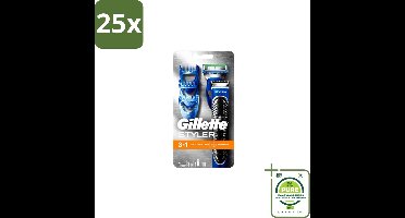 25 x Gillette - Fusion ProGlide – 3-in-1 Styler – Scheersysteem – Mannen - Grootverpakking - Baardstylen - Scheerapparaat - Baardtrimmen - Baardverzorging - Precisie Trimmer