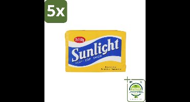 5 x Sunlight – Huishoudzeep – Klassiek – 150 g - Grootverpakking - Zeep - Reinigen - Was - Schoonmaken - Huid
